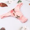Clearance Pink Embroidered Japanese Style Women's Thong