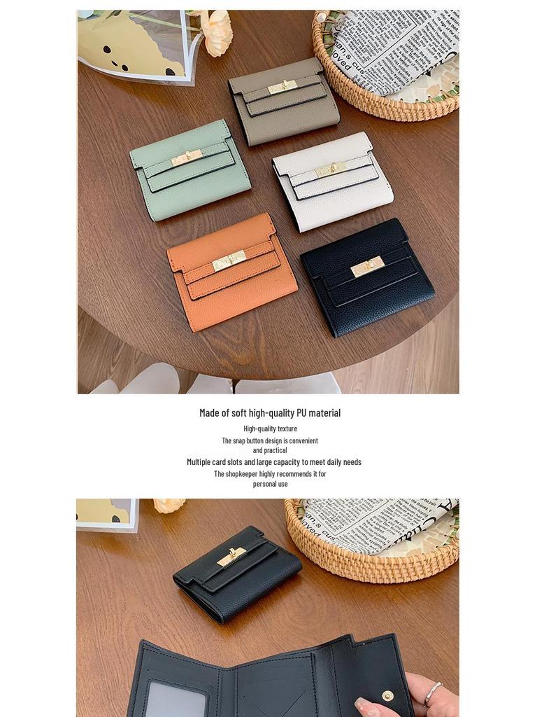 Women's Compact Foldable Wallet - Small Short Handbag.