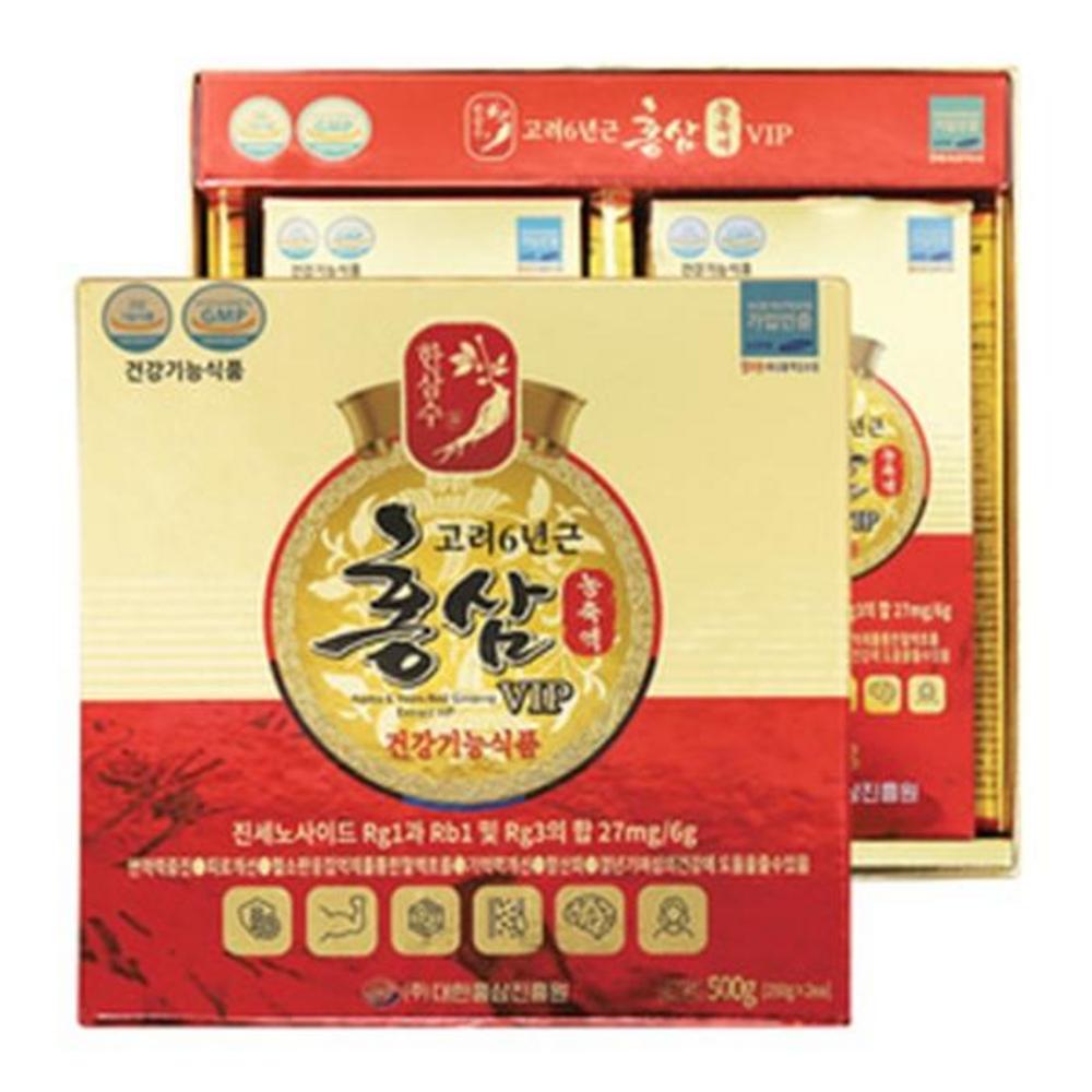 Chuseok Gift Set Goryeo 6-Year-Old Red Ginseng Concentrate VIP 250g x 2 bottles 4 boxes