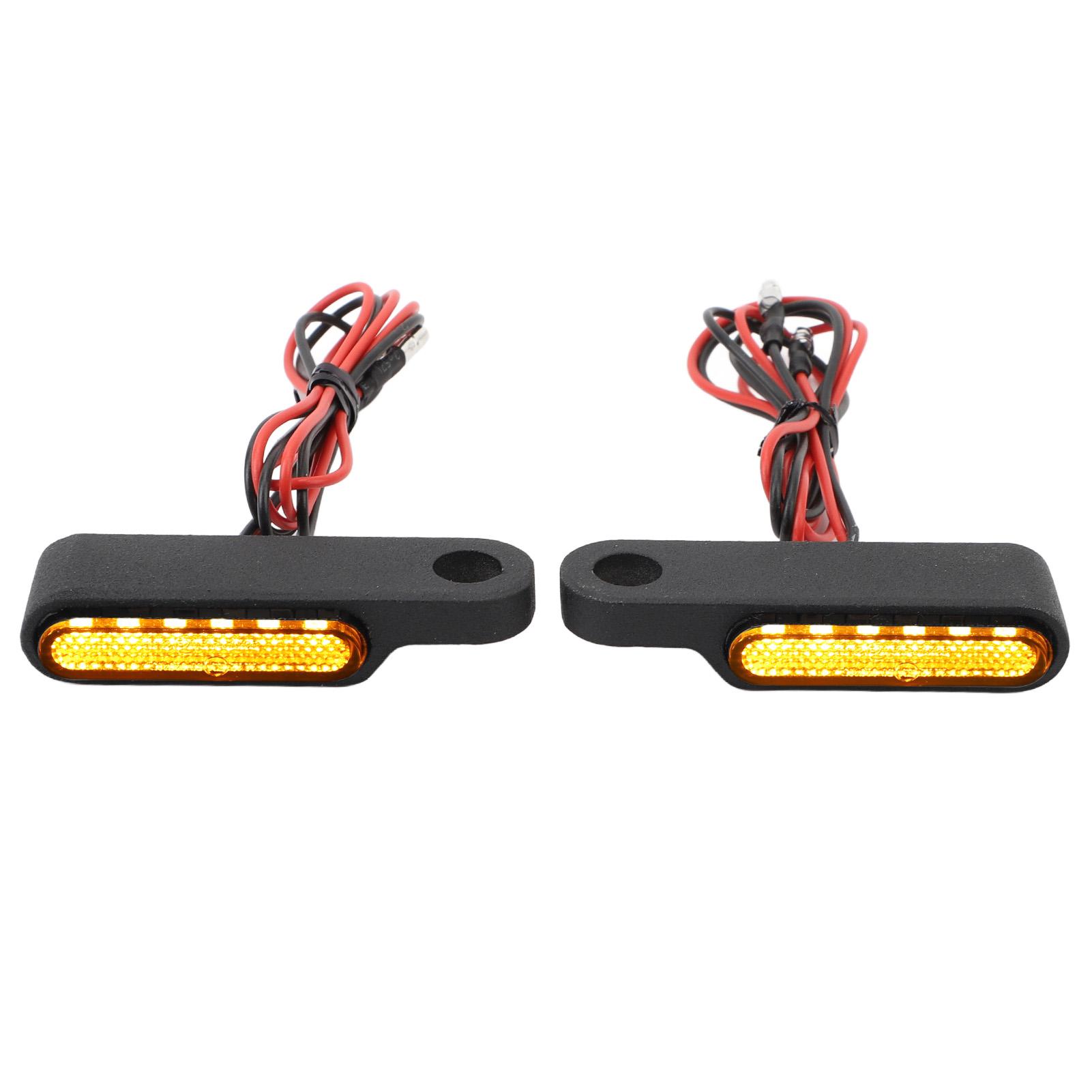 12V Motorcycle Handlebar Blinker Indicators Amber Color  LED Turn Signals Light for CB1000R C Black