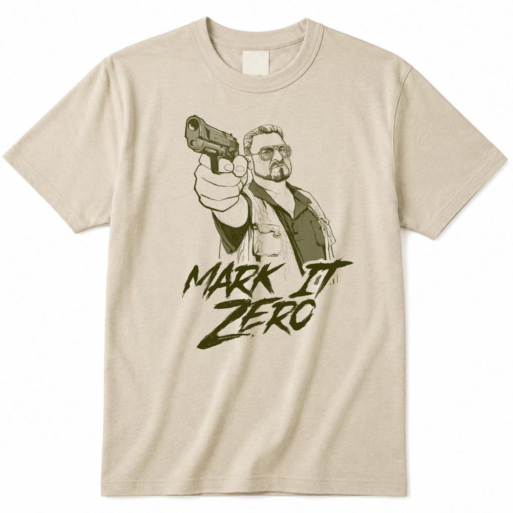 Walter Sobchak The Big Lebowski Mark It Zero Over The Line Smokey This Is Not Vietnam There Are Rules Bowling Ball League Movie Tee T Shirt