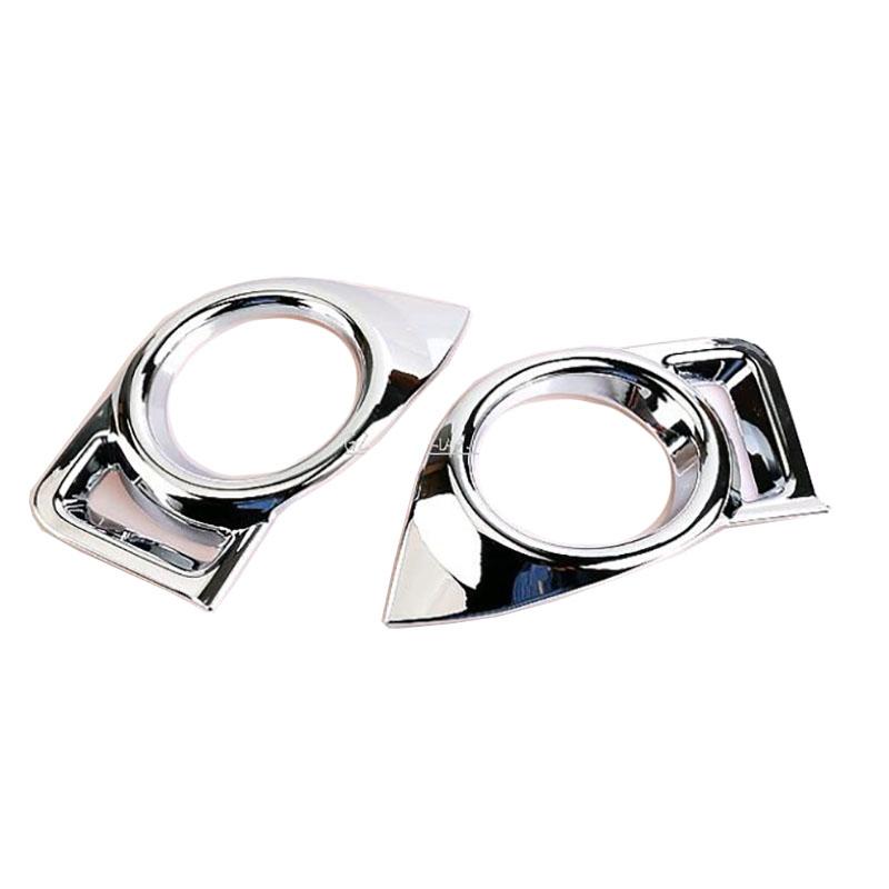 Chrome For Toyota Highlander 2015 2016 2017 Car Exterior Front Rear Fog Light Lamp Foglight Decor Frame Cover Accessories Front