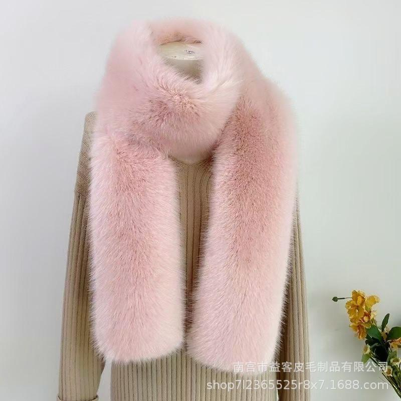 Scarf Women's Winter Extended Imitation Fur Fox Fur Collar Warm Shawl Plush Scarf Versatile Scarf