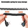6A Fast Car Charger Cable Retractable USB C 90° Elbow Design with Spring for Samsung Tablet Laptop Carplay Wire Cords