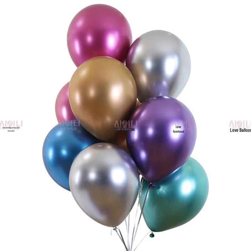 10" Metal Latex Balloon for Birthday & Wedding Decorations, 1.8g, Single Piece Delivery