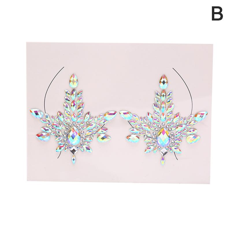 Akryl krystall brystvorte deksel klistremerke selvklebende bryst bryst lim sexy klistremerker