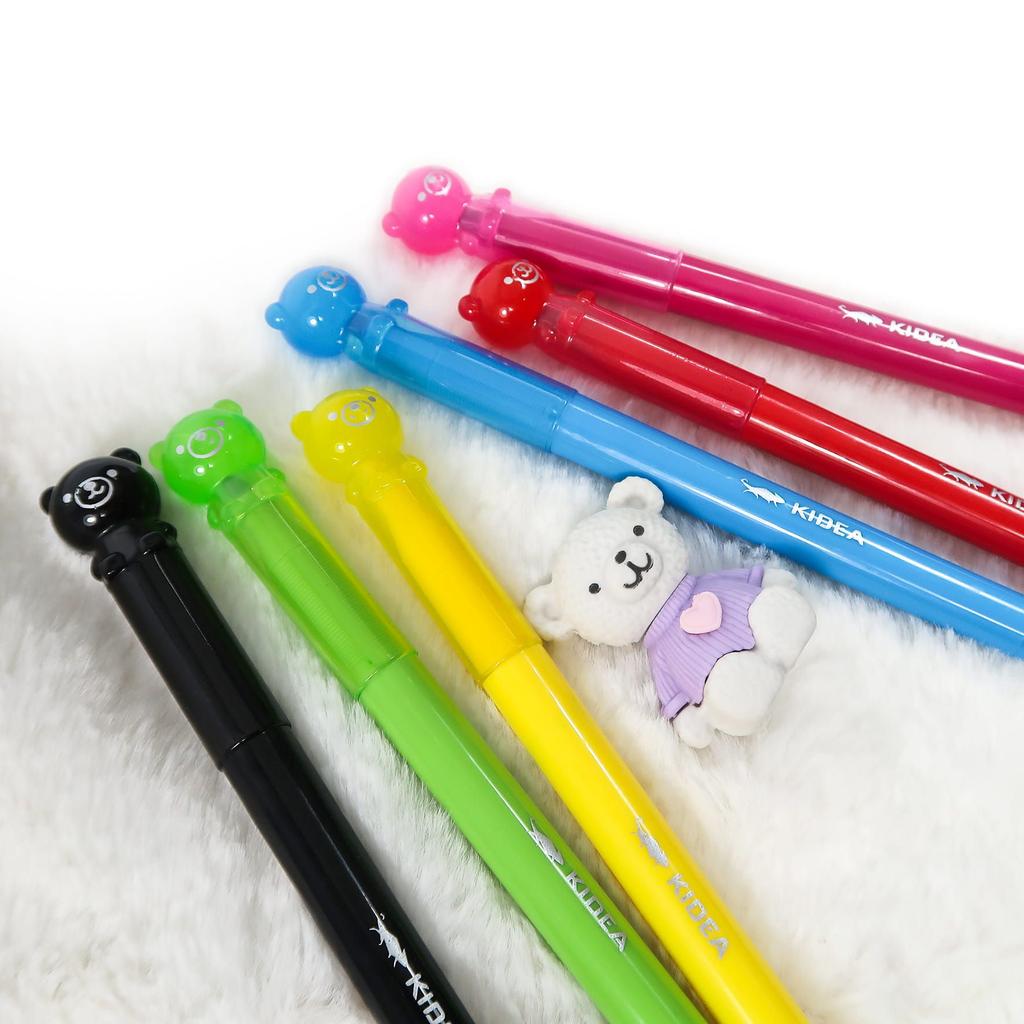 FLAMASTRY MISIE 6 KOLORÓW KIDEA 4345