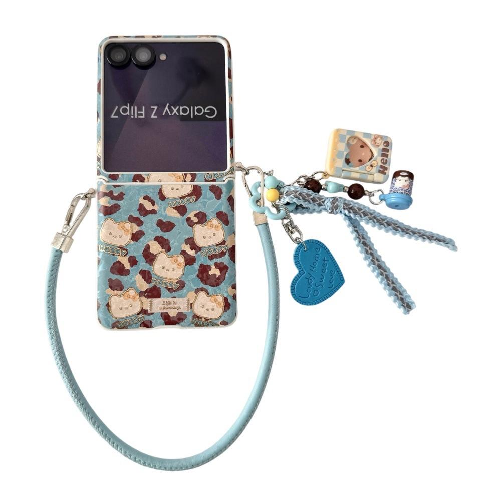 Phone Cases Samsung/vivo/OPPO/Huawei/Xiaomi/Motorola, Leopard Printed Gold Foil Kitten Folding Shockproof Case samsung zflip3