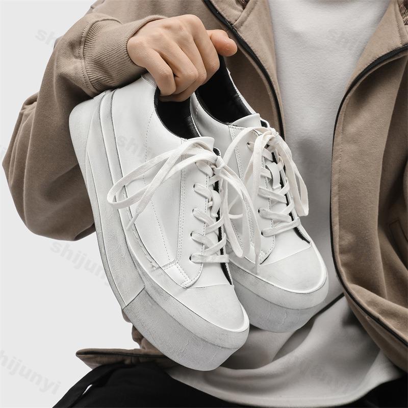 Fashion Niche Color Block Men's Thick Soled Casual Shoes 2025 Autumn Fashion Trend Comfortable Versatile Fashion Low Top Chunky sneakers
