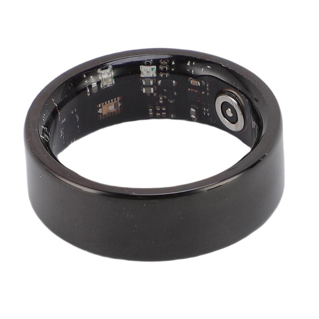 Smart Health Ring Women Men Fitness Tracker Step Counting Sleep Sports Recording IP68 Water Proof KR3 Black Size
