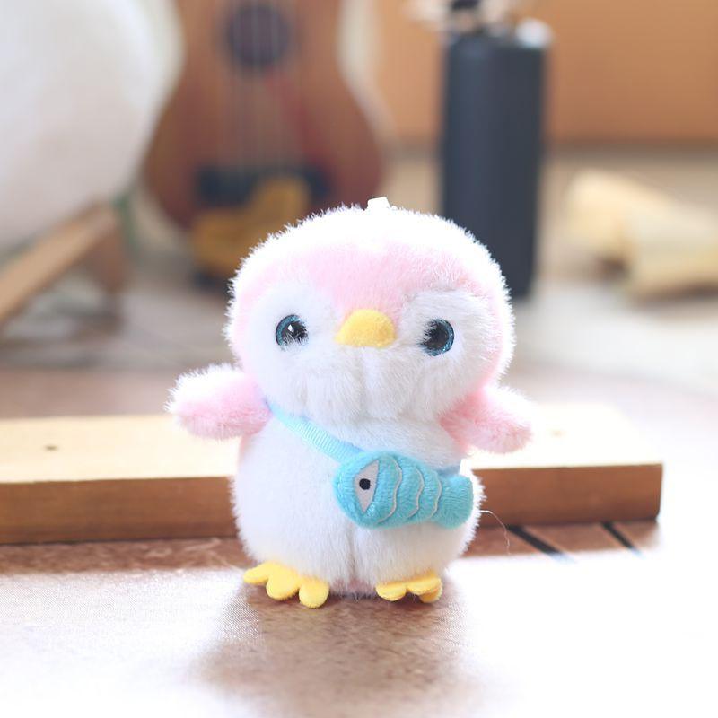 Cartoon Cute Penguin Soft Plush Dolls Stuffed Toys Keychain Pendant Bag Hanging Ornaments Couple Backpack Accessories Kids Gifts