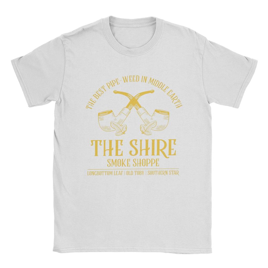 Herren T-Shirt The Shire Smoke Shoppes L-Lords Of The R-Rings Coole Baumwoll-T-Shirts Kurzarm T-Shirts Rundhals Kleidung Übergröße