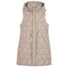 Warm down cotton vest women's hooded medium and long cotton jacket vest waist vest cotton vest jacket