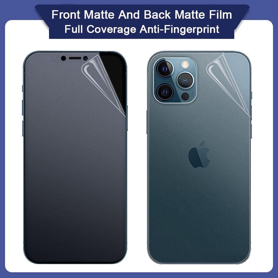 

Для iPhone 11 13 14 Pro 12 Mini 6 6s 7 8 Plus X XS Max XR SE 2020 2 в 1 матовая гидрогелевая пленка спереди и сзади, защита от отпечатков пальцев, полная защита экрана