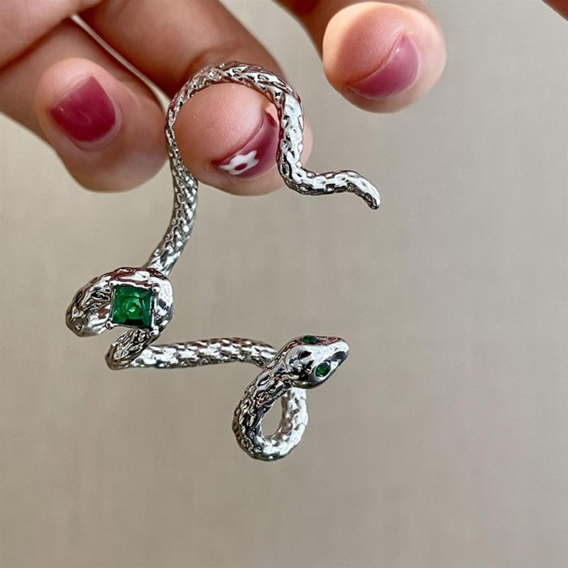 European and American Geometric Snake Bite Ear Clip Jewelry Women Animal Earrings Punk Cartilage Alloy Earrings