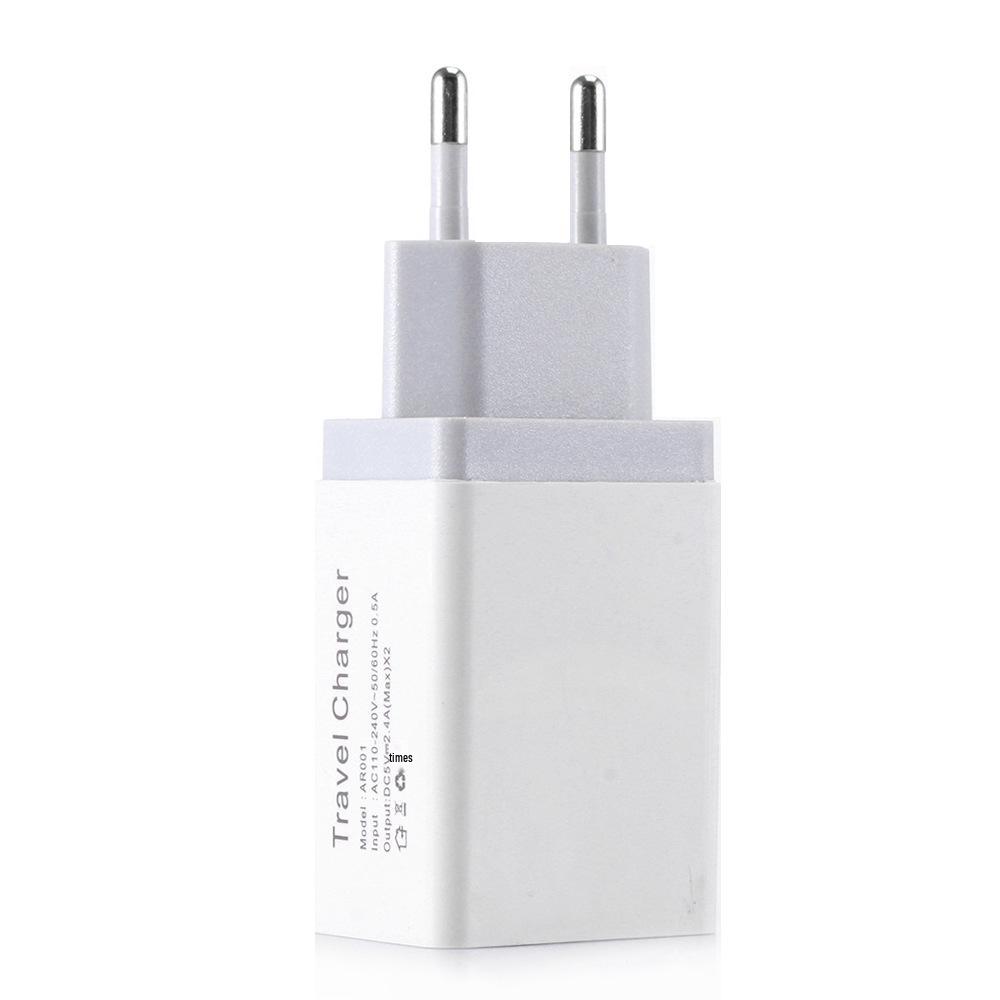 Dual USB 2.4A Smart Travel Charger for Apple & Android