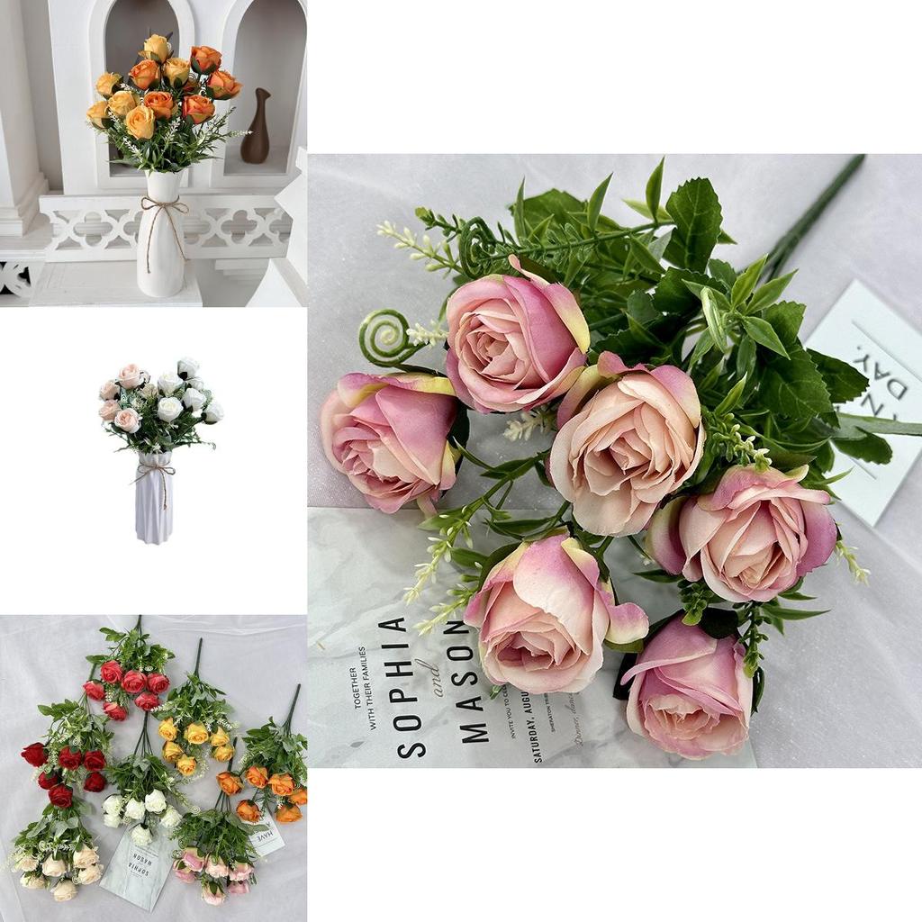 Romantic Rose Wedding Bouquet Artificial Flowers For Bridal Decor And Event Table Arrangements