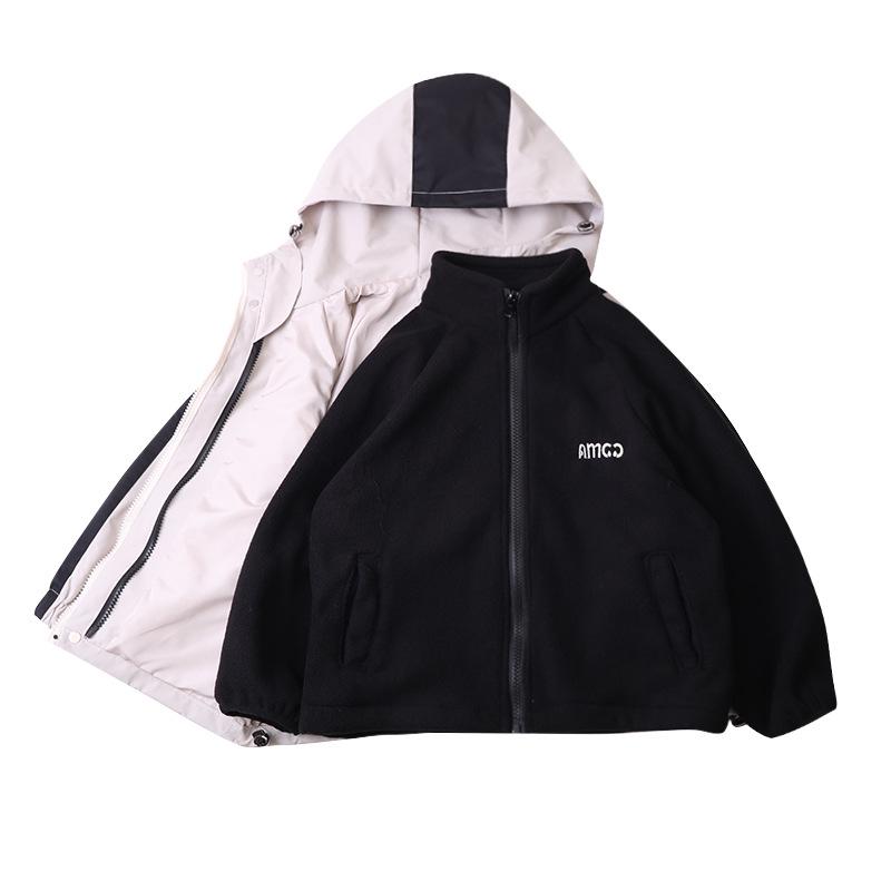 

Boys 2025 Stylish Detachable Outerwear: Cotton-Padded Spring & Autumn Jacket 180 (Height ~165cm)