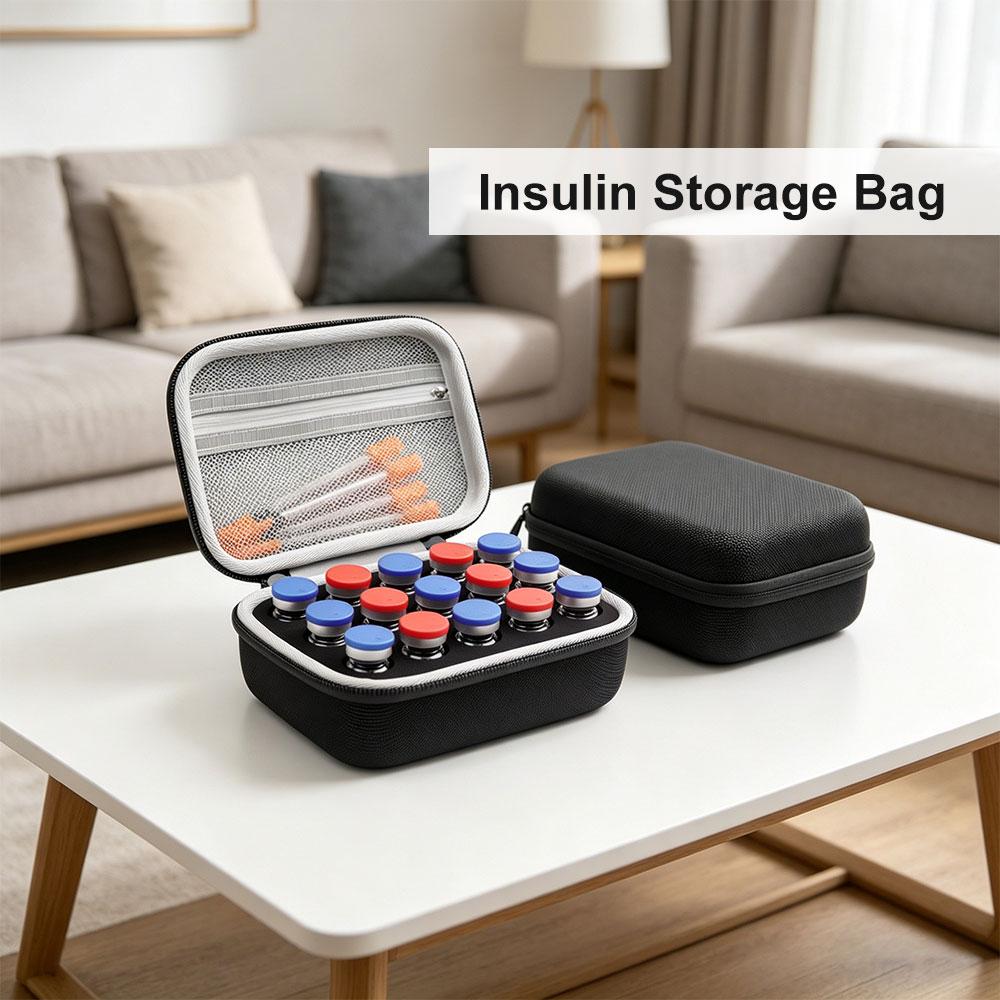2pc 3/10ML Insulin Vials Storage Case EVA Waterproof Insulin Case Large Capacity Wear-resistant Insulin Vial Protector Diabetics