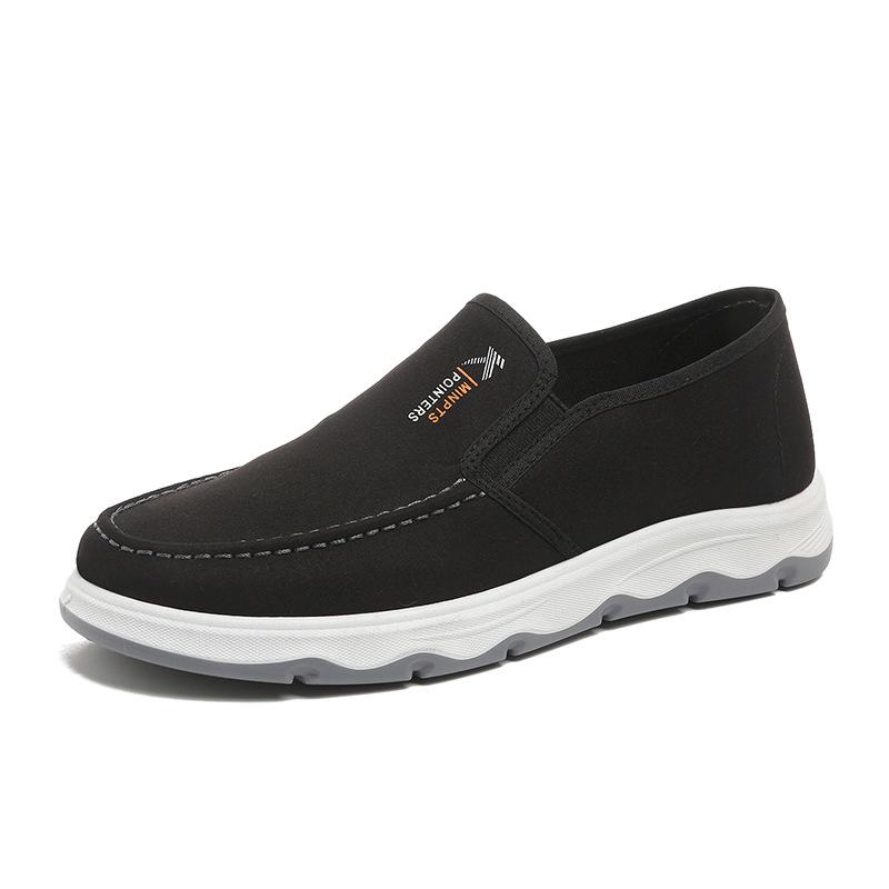 One-pedal casual cloth shoes casual men's single shoes autumn new middle-aged and elderly father shoes comfortable low-top driving shoes single
