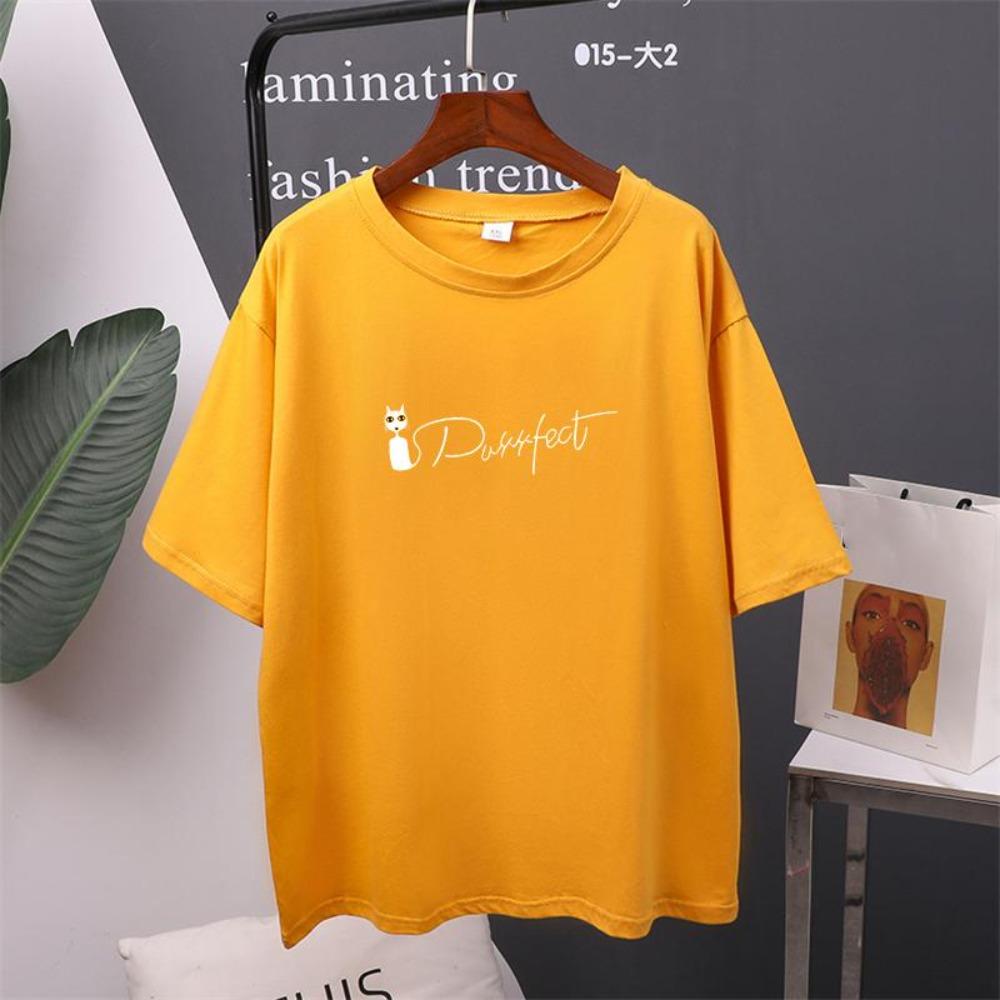 Sommer Damen Kurzarm T-Shirt Musterdruck Mode lässig Rundhals bequemes Damen Kurzarm T-Shirt