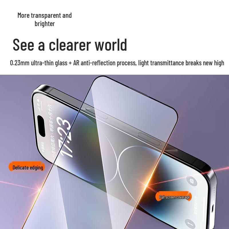 Shangsu iPhone Tempered Glass Screen Protector with Dust-Free Applicator