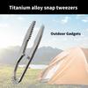 Camping Kleine Pinzette Titanlegierungen Pinzette Outdoor-Werkzeug Tasche Wartungswerkzeug Überlebensausrüstung Einfach zu bedienen