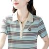 Mamas Kurzarm-T-Shirt Im Sommer Neues Lässiges Oberteil Mode für Frauen mittleren Alters Altersreduzierend Schlankmachendes Basic-Shirt für Frauen