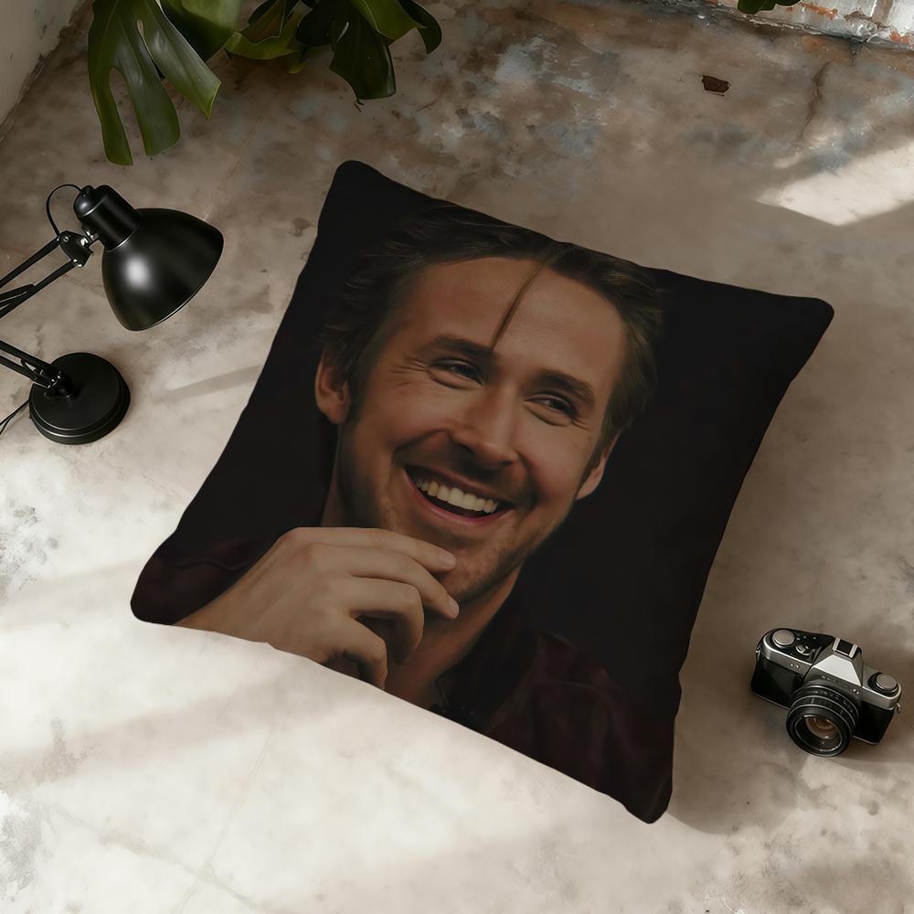 Actor R-Ryan Gosling Cushion Cover Home Office Convenient Nordic Simplicity Hit With Zipper Cushion Cover