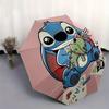 Stitch,Family Themed folding umbrella, the best choice for gift giving, 8 ribs, casual, durable, lightweight and portable travel umbrella, s
