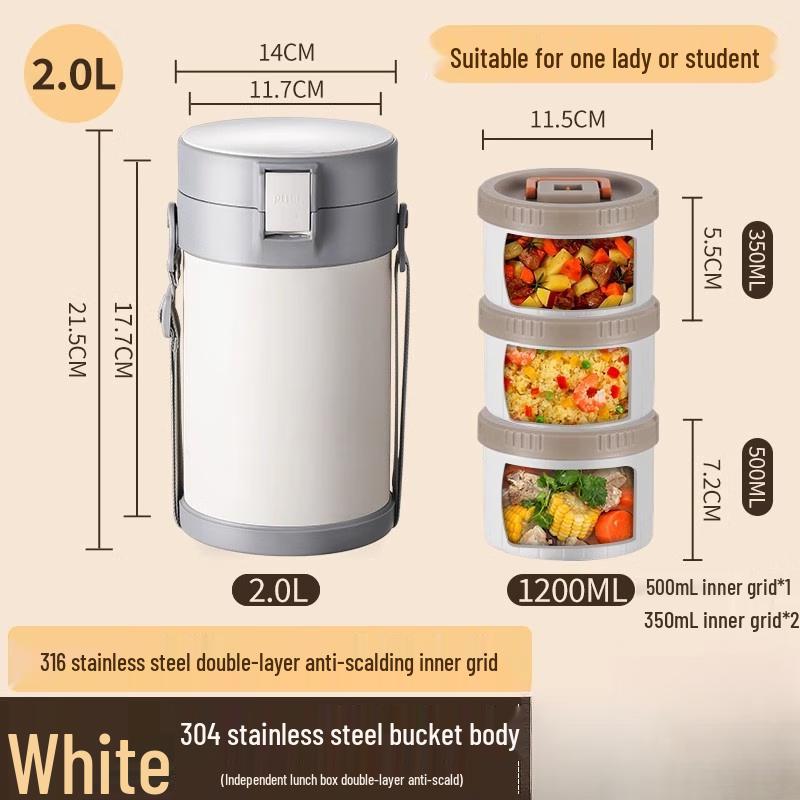 Tian Ya Jing 3-Layer Stainless Steel Insulated Lunch Box