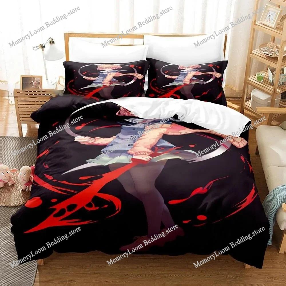 Anime Beyond the Boundary Mirai Kuriyama Bedding Set Boys Girls Twin Queen Size Duvet Cover Bed Kids Adult Home Textileextile
