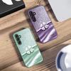 Lucky Clover White For Samsung Galaxy A14 4G 20 30 52 20S 21S 22 A32 33 34 42 50 51 53 54 70 71 72 73 5G Glass Phone Case