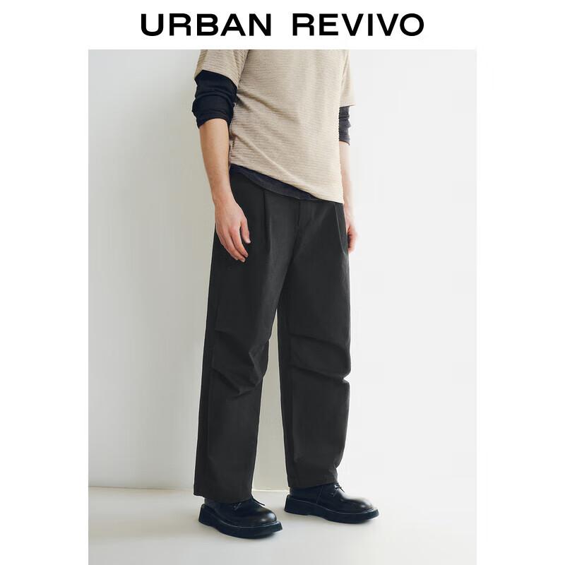 UR 2025 Spring Men s Pleated Parachute Wide-Leg Pants 31
