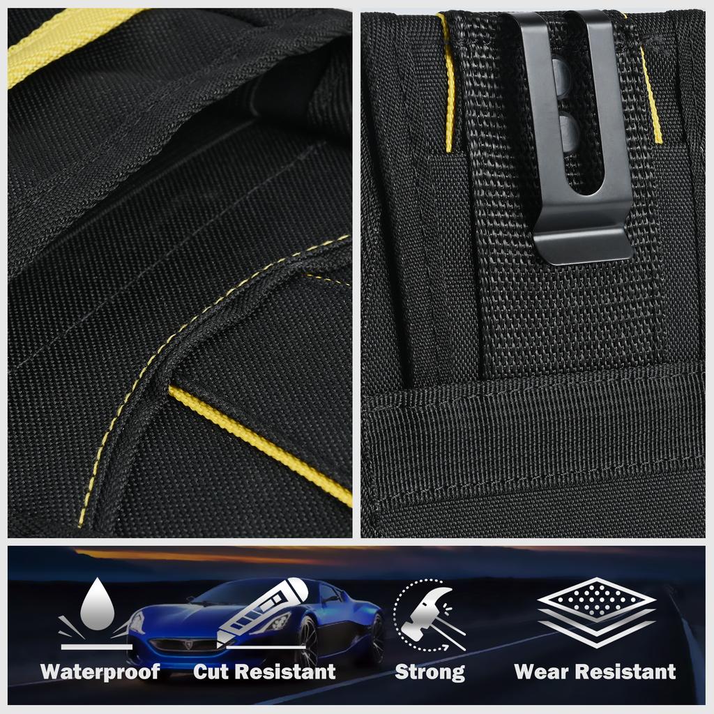EHDIS Waterproof Oxford Cloth Tool Bag Car Vinyl Wrapping Utility Pouch Waist Belt Tool Pack Window Tint Film Squeegees Holder