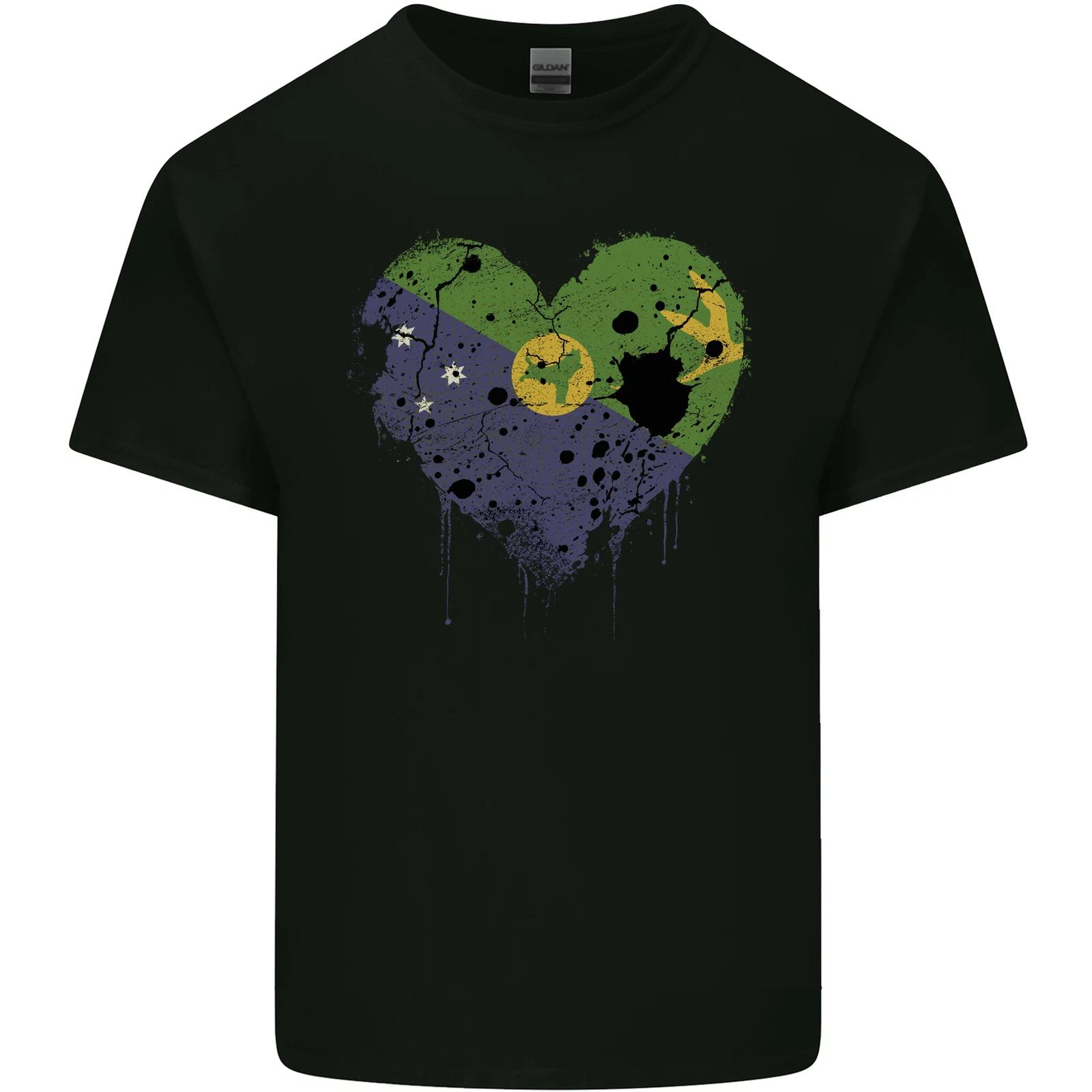 Love Flag Christmas Islands Football Kids T-Shirt Childrens L