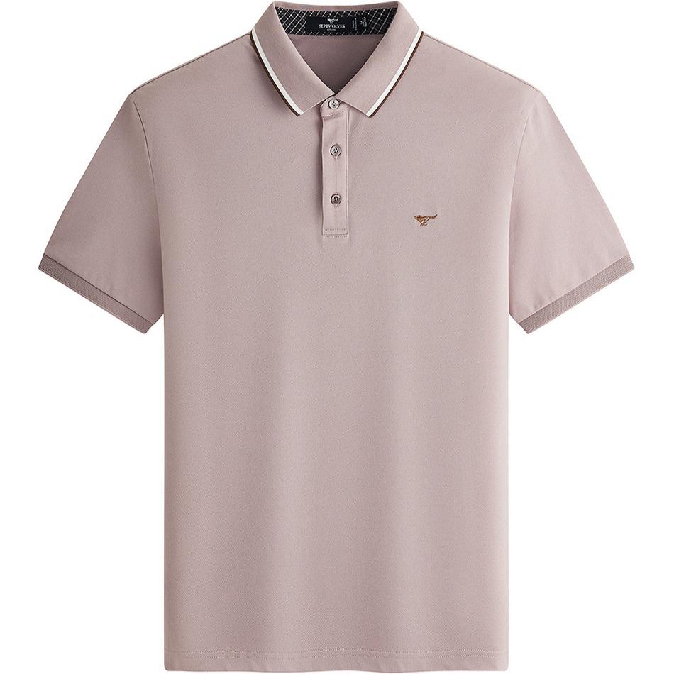 Seven Wolves Men's Mulberry Silk Short Sleeve Polo