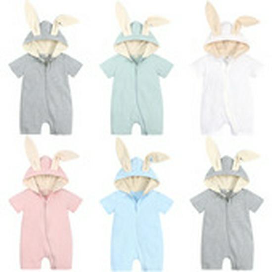 Kids Tales Lion Romper: Newborn Short Sleeve Double Zipper Jumpsuit