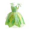 Toddler Girls Tinkerbell Costume Cosplay Dress Set Kids Princess Fairy Fancy Dress Halloween with Wings Green Size Years Old 120 [Dressy Daisy] 6-8