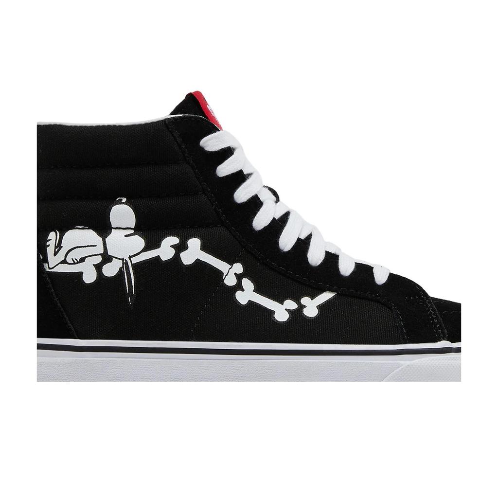Vans SK8-Hi Reissue 'Snoopy Bones' (Unisex) Black Skate Shoes VN0A2XSBOHL