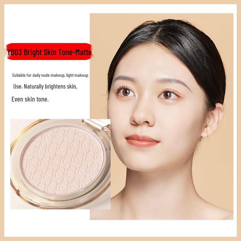 MYG Golden Oil-Control Setting Powder with Lambskin Puff: Solid Highlighter & Honey Loose Powder, Oil-Absorbing, Non-Water-Absorbing.