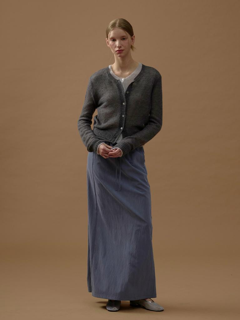 MOAT Mohair Sheer Cardigan (Dust Grey)