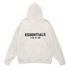 FEAR OF GOD ESSENTIALS Flocked Letter Hoodie Loose Fit Fleece Sweatshirt Men Women