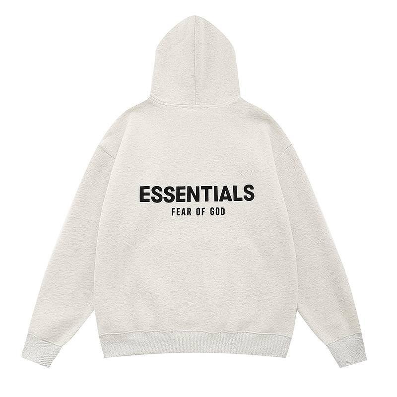 FEAR OF GOD ESSENTIALS Flocked Letter Hoodie Loose Fit Fleece Sweatshirt Men Women