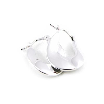 [H3184] - Silver 'Choreography' Hoop Earrings