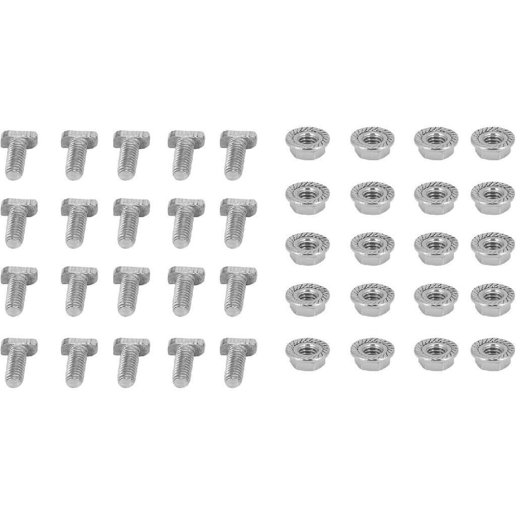 Zyyini Greenhouse Repair Parts, 20 Sets of 304 Stainless Steel Quick Assembly Screws, Nuts Screws Assortment Set, for Greenhouse