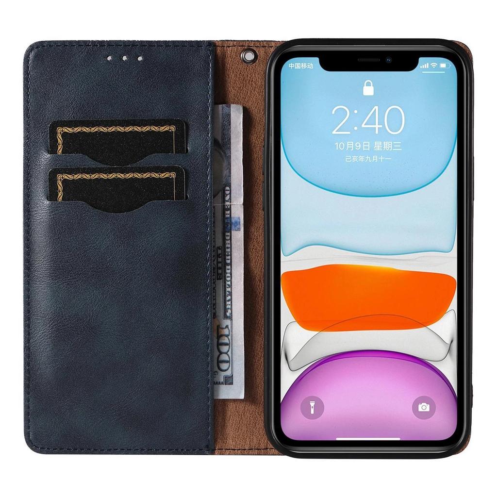 Magnet Strap Case Etui Do Iphone 12 Cover Wallet + Mini Lanyard Charm Blue
