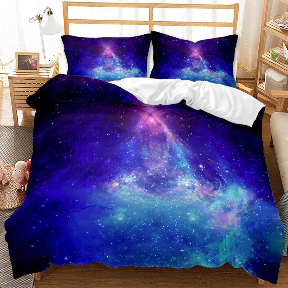 Space Star Quilt Set Three-Piece 3D Digital Printing Kit