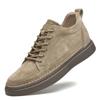 Fashion Outdoor Winter Men Mid Cut Boot Oxford Shoes Genuine Leather Loafers Shoes Soft Sole Walking Mountaineering Travel Work Sneakers