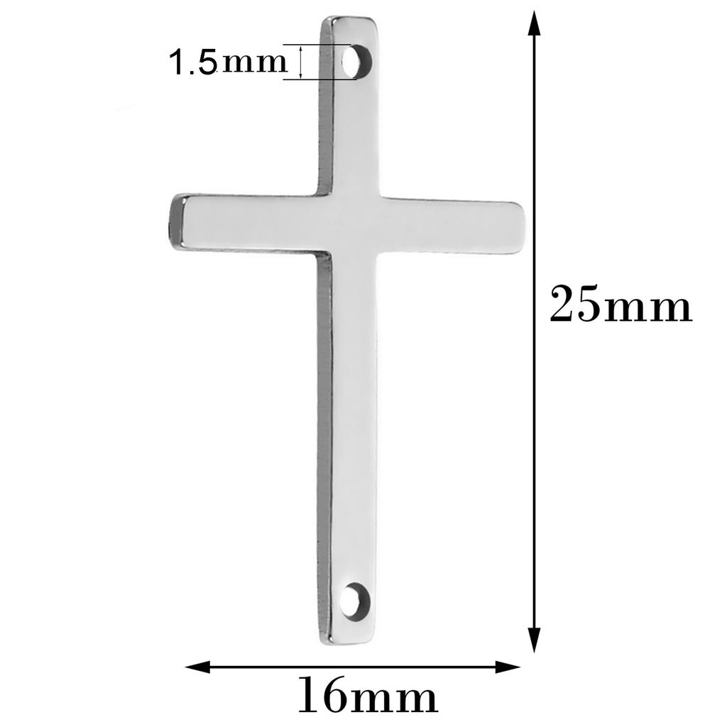 20pcs/lot Stainless Steel Cross Charms Pendants For Jewelry Making Christian Cross Jewelry Making Charms Connector Accessories